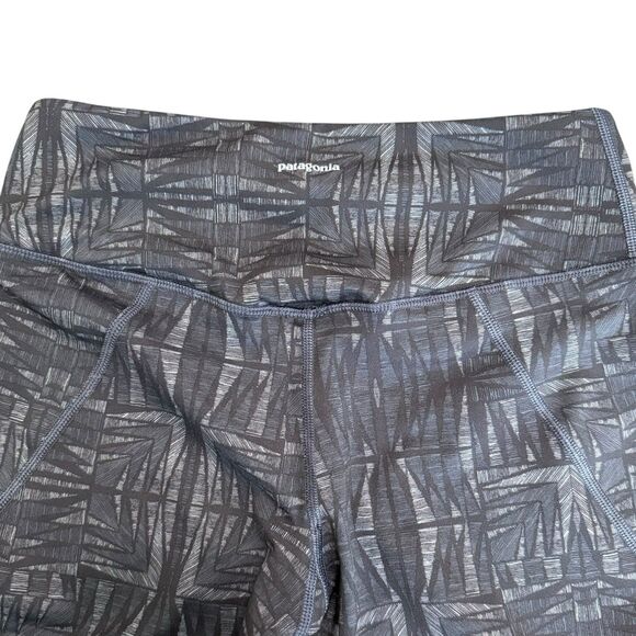 PATAGONIA Women's Centered Tights Blue Gray Geometric Yoga Pants Hiking Size S‎ - Picture 5 of 13